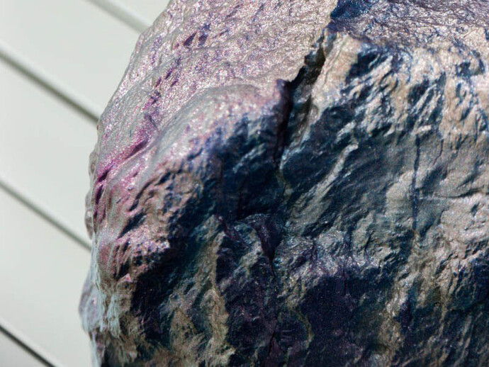Santiago Taccetti, Untitled (Chicago Boys 2), 2014, Enamel on stone, aluminium, steel, plastic and nylon, 100 x 70 x 68 cm (detail)
