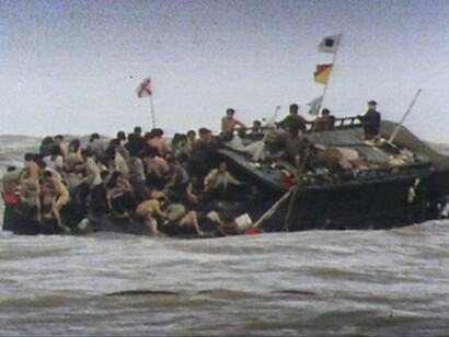 John Akomfrah, still from Vertigo Sea, 2015. 48 min. 30 sec. Purchased jointly by the Museum of Contemporary Art Chicago, with funds provided by the Pritzker Traubert Visionary Art Acquisition Fund, and by the San Francisco Museum of Modern Art and Solomon R. Guggenheim Museum, New York, 2018
© Smoking Dogs Films; Courtesy Lisson Gallery