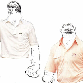 Okay Mountain, 7x7 Collaborative Drawing (#35), 2011. Courtesy of Mark Moore Fine Art