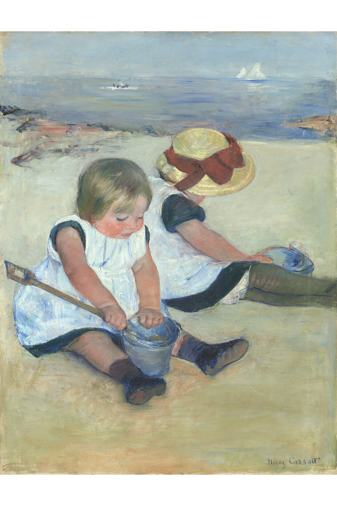 Mary Cassatt, Children Playing on the Beach, 1884, Oil on canvas, 97.4 x 74.2 cm, National Gallery of Art, Washington D.C., Ailsa Mellon Bruce Collection, 1970.17.19, © National Gallery of Art
 
