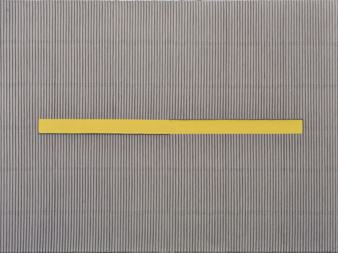 Park Seo-Bo, Ecriture No. 110521, 2011, Technique mixte avec papier coréen Hanji sur toile, 170 x 230 / 70 x 90 1/2 inches, Courtesy Galerie Perrotin