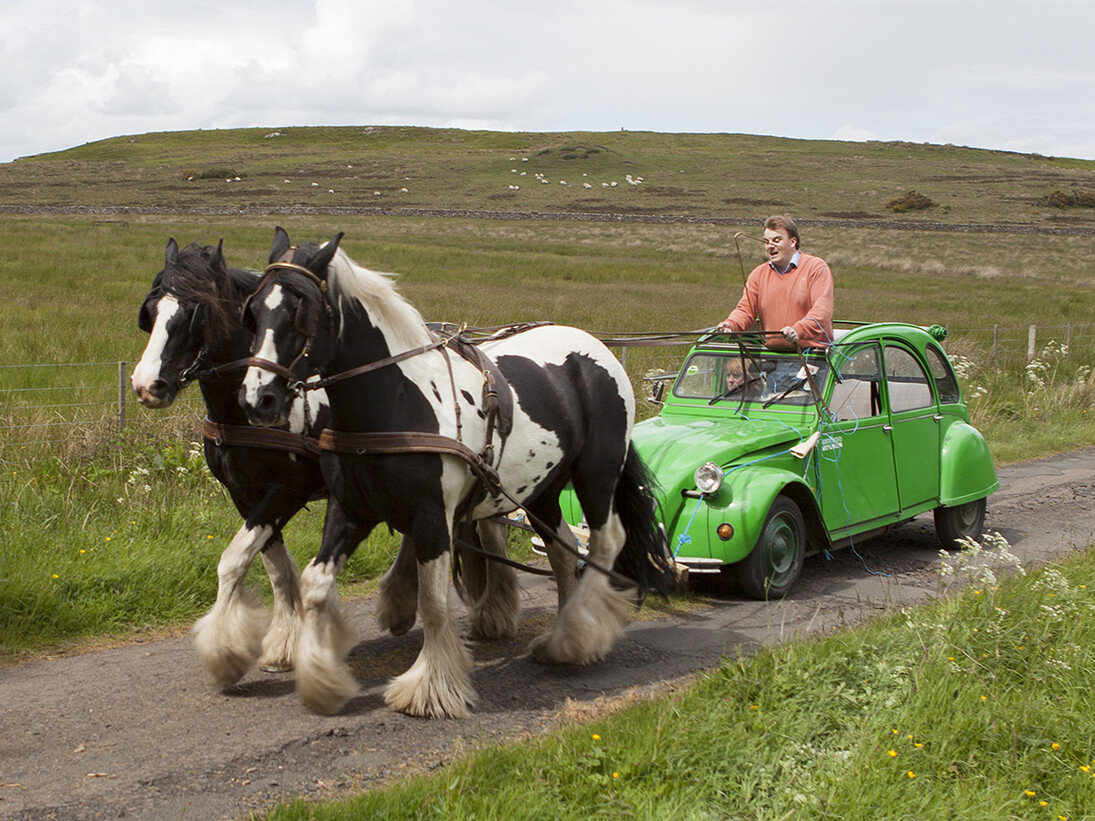 William Mackrell, Deux Chevaux (Northumberland), 2011, C-type print on Fuji Crystal Archival Paper, 42 cm x 29.7 cm, Courtesy The Ryder Projects