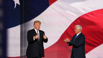 Donald Trump y Mike Pence en un acto de campaña para las elecciones presidenciales del 2016
