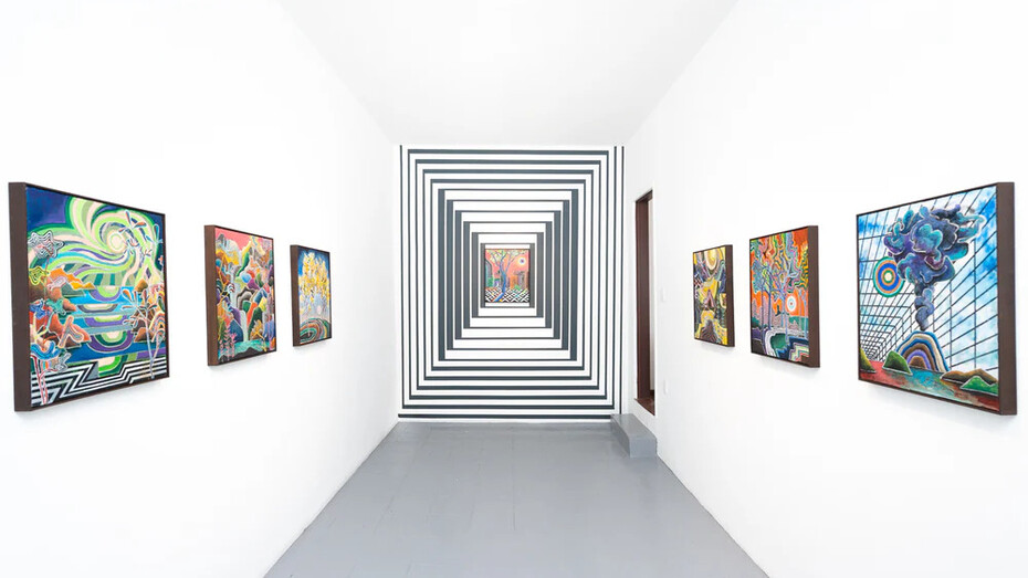 Christian Achenbach, Paricutín, exhibition view. Courtesy of König Gallery