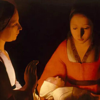 Georges de La Tour, Le nouveau-né, vers 1645. Avec l’aimable autorisation du Musée Jacquemart-André