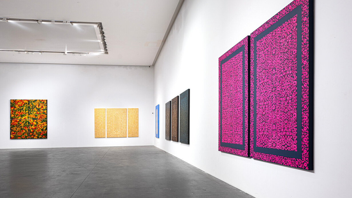 Morteza Darehbaghi, Timeless blossoms, exhibition view. Courtesy of Leila Heller Gallery