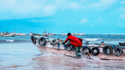 Setting out to sea in Mogadishu, Banaadir, Somalia, a fisherman embarks on a journey that mirrors the resilience and hope of his people, challenging stereotypes with every wave he conquers