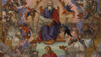 L'Agnello apre il Libro coi sette sigilli, nella Bibbia di Ottheinrich illustrata da Matthias Gerung