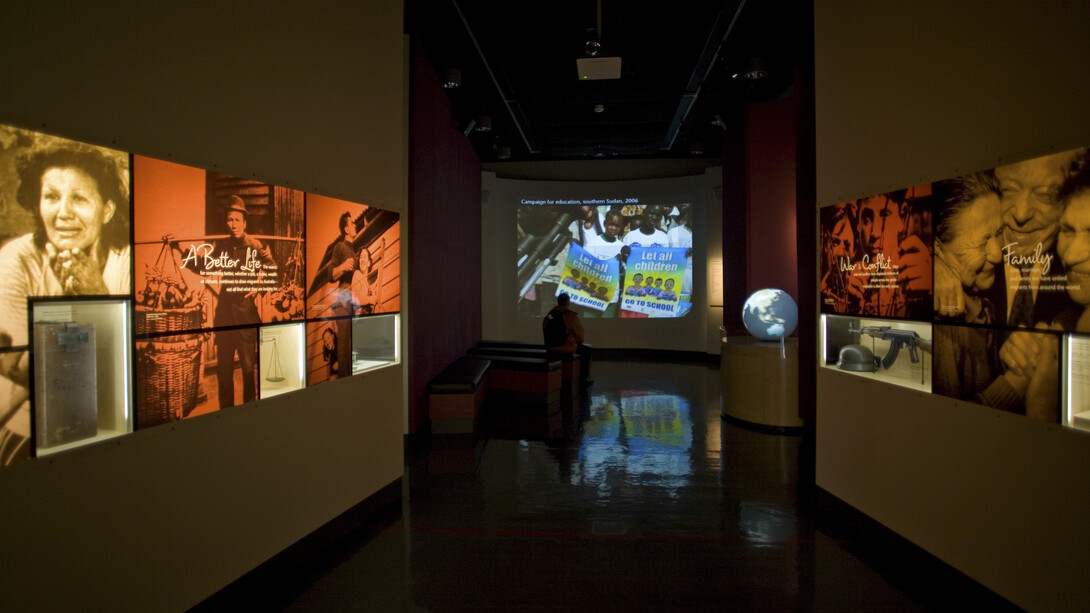 Leaving home, exhibition view. Courtesy of Immigration Museum