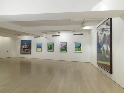 David Hockney. Digital Drawings, Exhibition view. Courtesy of Annely Juda Fine Art