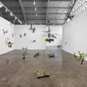 Daniel Steegmann Mangrané, Uma folha translúcida no lugar dos olhos, vista da exposição. Cortesia de Mendes Wood DM