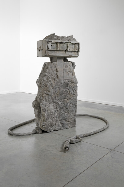 Allora & Calzadilla, 2 Hose Petrified Petrol Pump, 2012, Stone, Dimensions variable