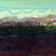 Gregory Gillespie, Blue sky landscape (detail). Courtesy of the Schoolhouse Gallery 