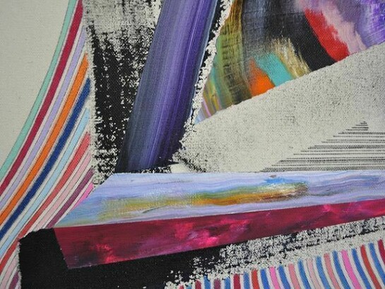 Leaving the List  62”x48” acrylic, marker, ballpoint pen and spray paint on canvas