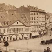 Carl Friedrich Mylius, Frankfurt am Main: Zeil, view from Hauptwache, 1864–1866. Mit freundlicher Genehmigung des Museums Städel