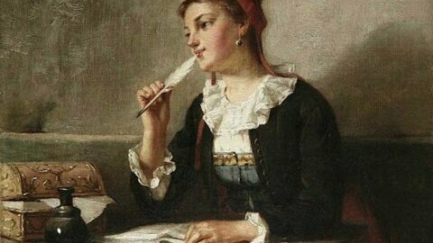 «Liebesglück, der Tagebucheintrag»(ca. 1885), August Müller