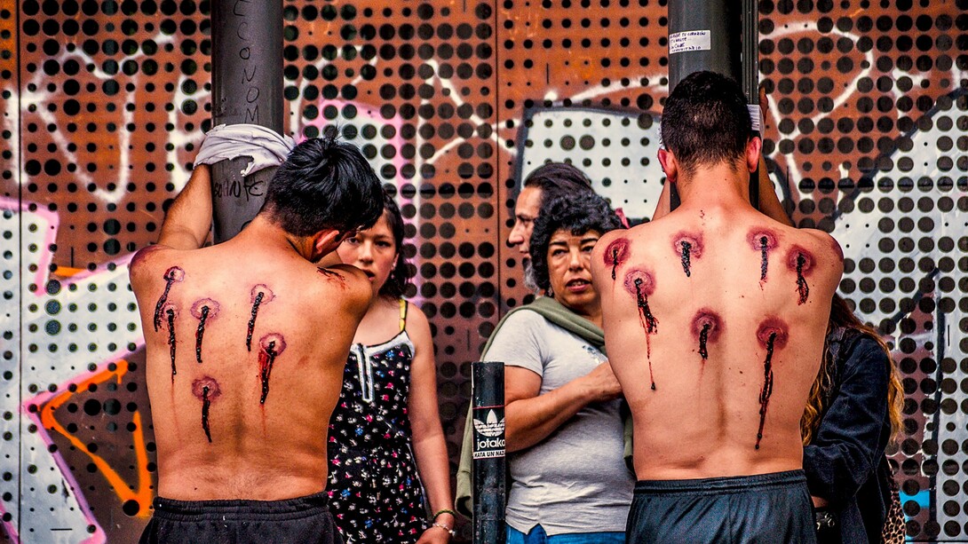 Manifestación contra la represión en Chile