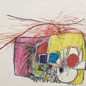 Hannah Wilke, Untitled, c. 1960s, Pastel on rice paper, Unframed: 30.5 x 25.4 cm / 12 x 10 ins, Framed: 48.2 x 52.7 cm / 19 x 20 3/4 ins
