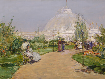 Childe Hassam. Horticulture Building, World’s Columbian Exhibition, Chicago, 1893, oil on canvas, 47 x 66.7 cm. Terra Foundation for American Art, Chicago, Daniel J. Terra Collection © Terra Foundation for American Art