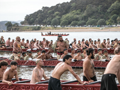 He kaupapa waka, piece in exhibition. Courtesy of Museum of New Zealand