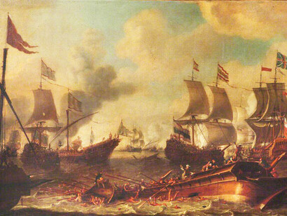 La contradicción más grande de la IA es que, si se ampara en la propiedad intelectual para proteger sus modelos, la pisotean al piratear la información del planeta en su favor. Anónimo. «Escaramuza entre barcos ingleses y piratas berberiscos». Hacia 1675, óleo sobre lienzo. Museos Reales de Greenwich, Londres, Inglaterra