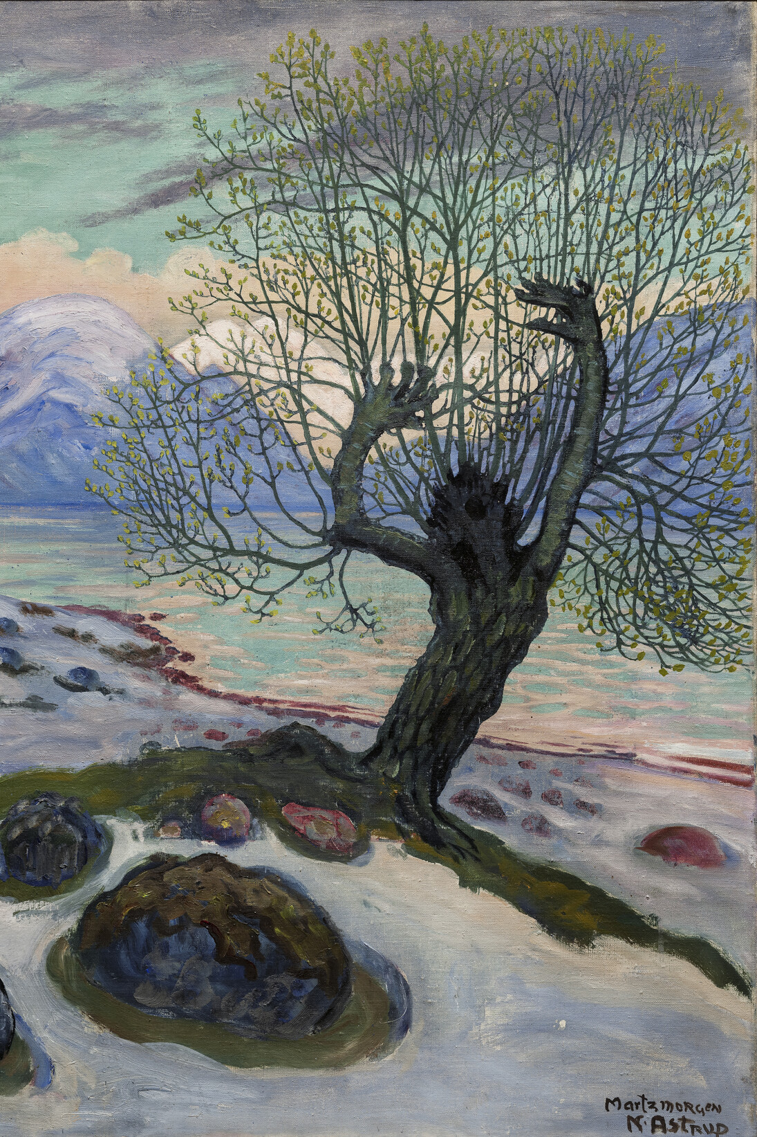 Nikolai Astrup, A Morning in March, c.1920, Oil on canvas, 65 x 46.5 cm, The Savings Bank Foundation DNB/The Astrup Collection/KODE Art Museums of Bergen. Photo © Dag Fosse/KODE, detail