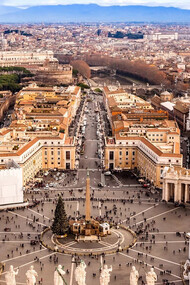 Vista aérea de la Ciudad del Vaticano