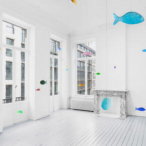 Ugo Rondinone, Primordial (rainbow), exhibition view. Courtesy of Gladstone Gallery