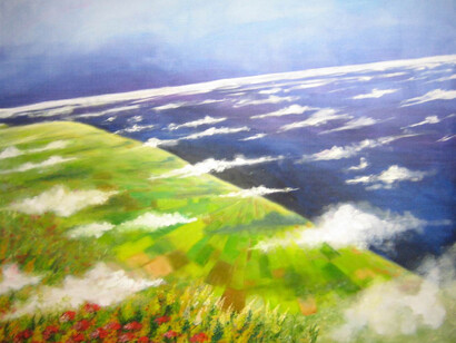Claudia Pombo, Dream, Oil on Canvas, 39" x 47"