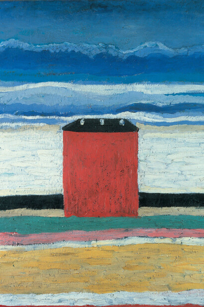 Kazimir Malevič, Casa rossa, 1932, Olio su tela, 63 x 55 cm, Museo di Stato Russo, San Pietroburgo