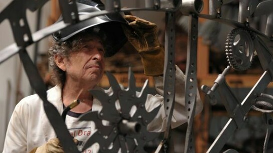 Bob Dylan at his iron works studio, September 2013 © John Shearer