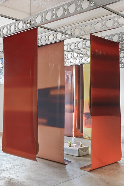 Lotus L. Kang, I hear the hollow boom of time, exhibition view. Courtesy of Frye Art Museum