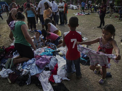 Mexican children on the border