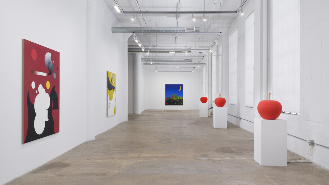 Math Bass, Monday’s child, exhibition view. Courtesy of Vielmetter Gallery