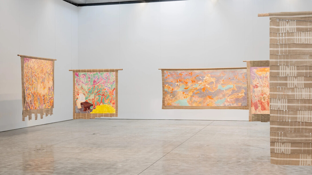 Nengi Omuku, Wild things and perennials, exhibition view. Courtesy of Kasmin Gallery