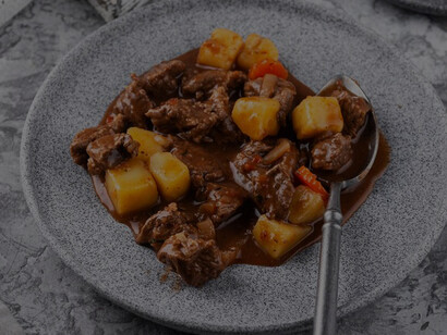 Delicious Hungarian goulash, a classic of Hungarian cuisine, is ready for dinner