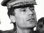 Libyan leader coronel Muammar Gaddafi