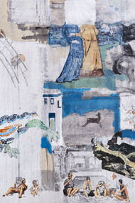Entertainment to death. Acrylic on Tibetan paper, 120x200 cm, 2013