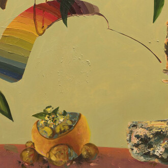 Damien Flood, Dressing table (detail), 2024. Courtesy of Green On Red Gallery