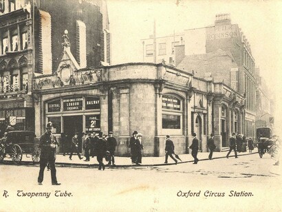 Oxford Circus then, 1900