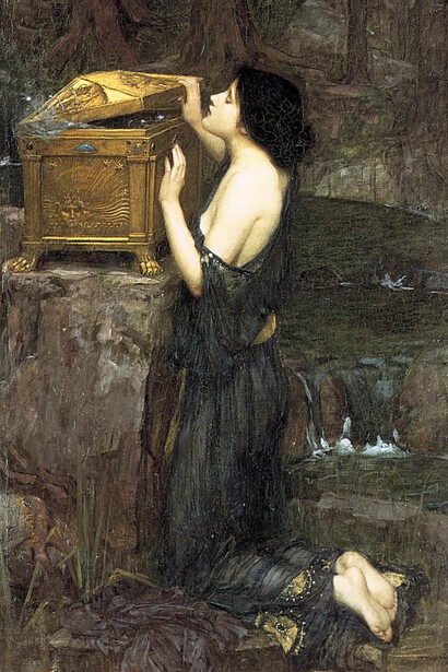 John William Waterhouse; Pandora, 1896 (detalle)
