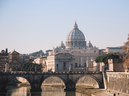 Vista de Ciudad del Vaticano con la Basílica de san Pedro