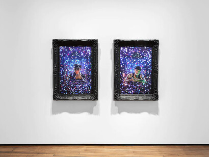 Pierre et Gilles, Nuit électrique, exhibtion view. Courtesy of Templon Gallery