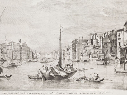 Dionisio Valesio – engraver, Francesco Guardi – inventor, View from the Church of St. Jeremiah, etching