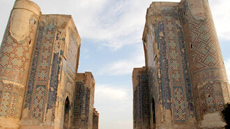 Ruins of the Aksaray Palace of Timur in Shakhrisabz, Uzbekistan