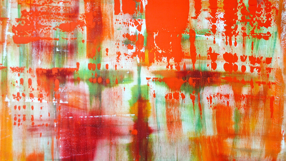 Monica Maja Richardson, Orange Layers, 2014, Acrylic on canvas, 100 x 120 cm