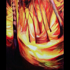 Lucy Smallbone, Fire, 2018, Signed, Titled, Oil on canvas, 150x125cm