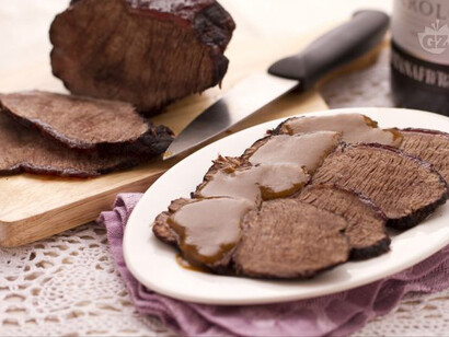 Brasato beef cooked in Barolo wine