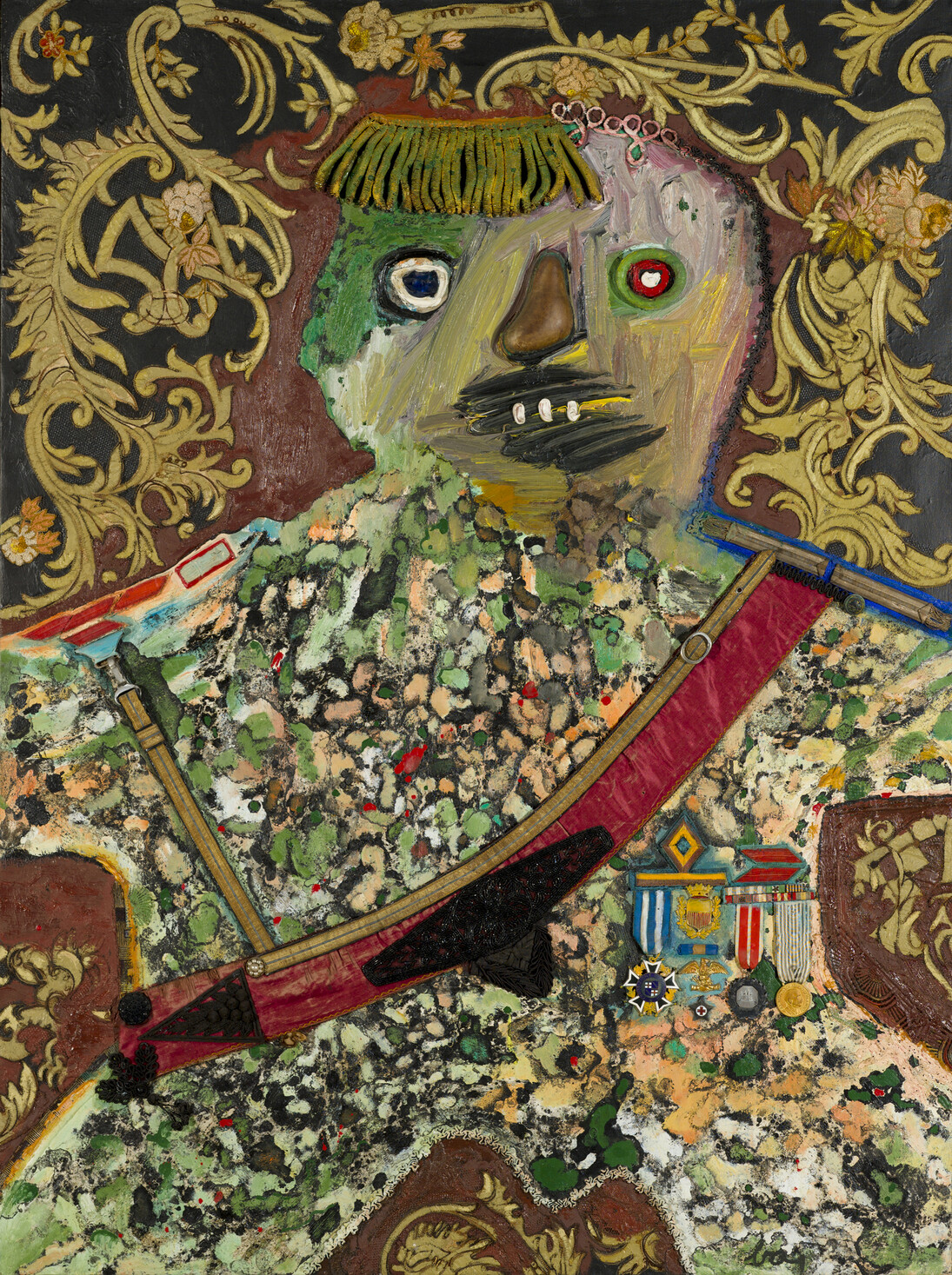 Enrico Baj, Le General Mechant et Decore (Angry General with Decorations), 1961. Collection Museum of Contemporary Art Chicago, Gift of Joseph and Jory Shapiro. Photo: Nathan Keay, © MCA Chicago. (detail)