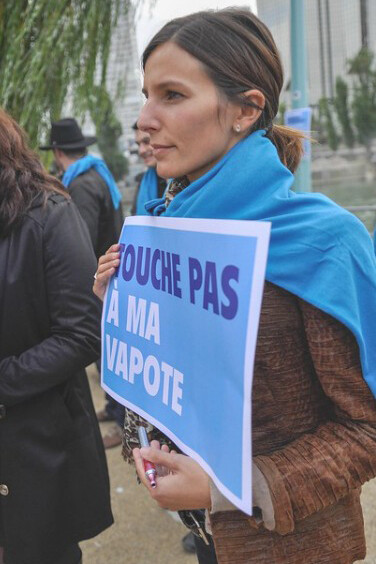 Protest by European vapers in Strasbourg, France